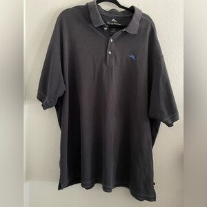 Tommy Bahama Polo Shirt Men’s 3XL Gray Pique Pima Golf